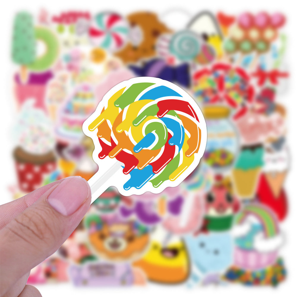 50 Candy Stickers Waterproof Vinyl Decals Laptop Water Bottle Skatebo