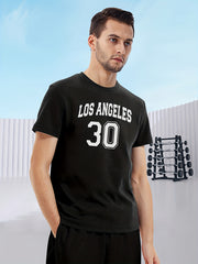 Men's LA 30 Print T-shirt Mid-Stretch Short Sleeve Tee