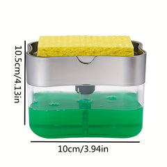 Plastic Soap Liquid Press Box Sponge Holder Organizer