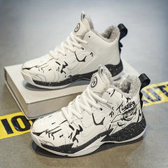 Kids' High Top Basketball Shoes Non Slip Sneakers