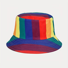 Rainbow Printing Sunshade Bucket Hat for Men Women