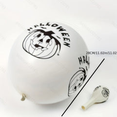 15pcs Halloween Pink Orange Latex Balloons with Ghost Bat for Party Favors