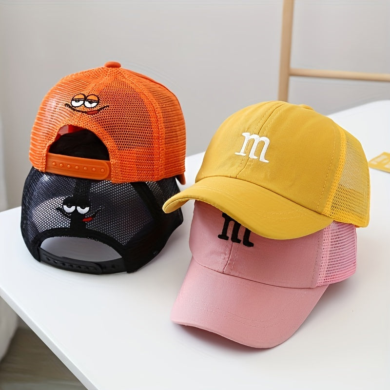 Casual Letter Embroidery Adjustable Breathable Sun Protection Mesh Baseball Cap