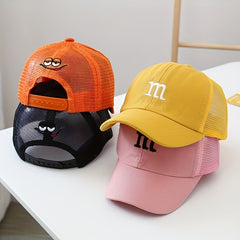 Casual Letter Embroidery Adjustable Breathable Sun Protection Mesh Baseball Cap