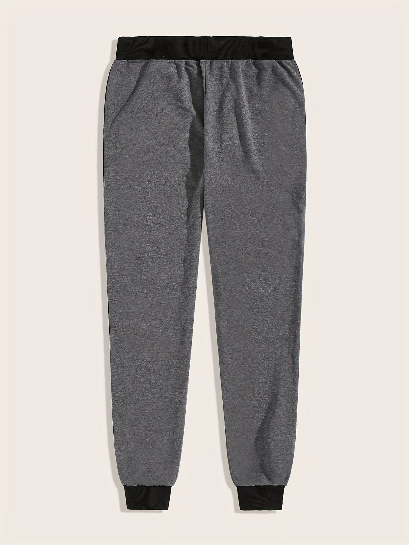 Men's Loose Fit Block Joggers with Drawstring Waist