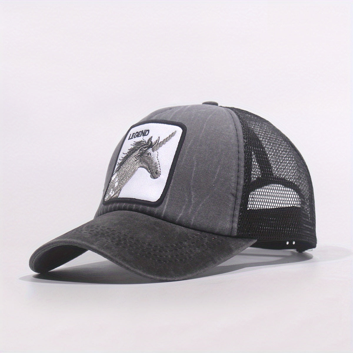 Unicorn Embroidery Patch Baseball Cap Sun Shading Mesh Cap