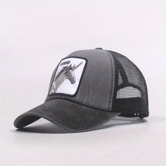 Unicorn Embroidery Patch Baseball Cap Sun Shading Mesh Cap