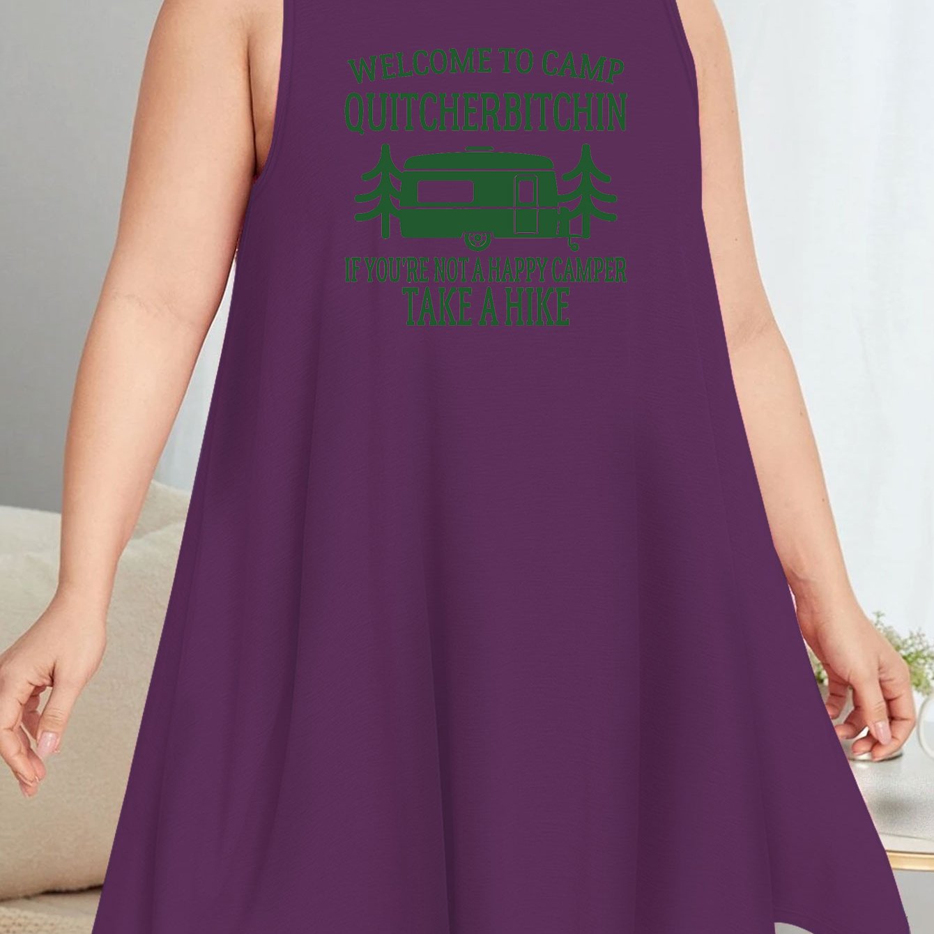 Nightdress Women's Slogan Print Sleep Dress