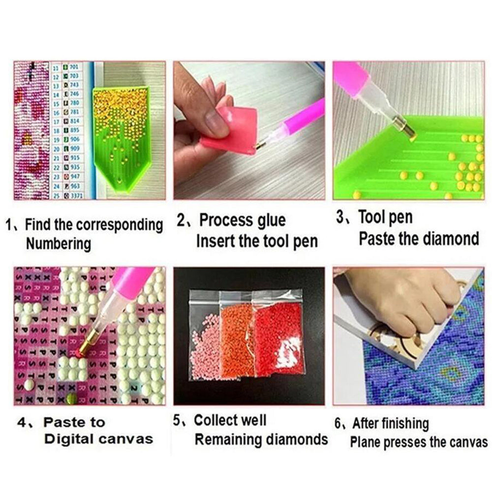 DIY Diamond Flower Painting Rhinestone Craft Wall Art Home Decor