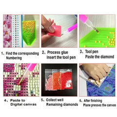 DIY Diamond Flower Painting Rhinestone Craft Wall Art Home Decor