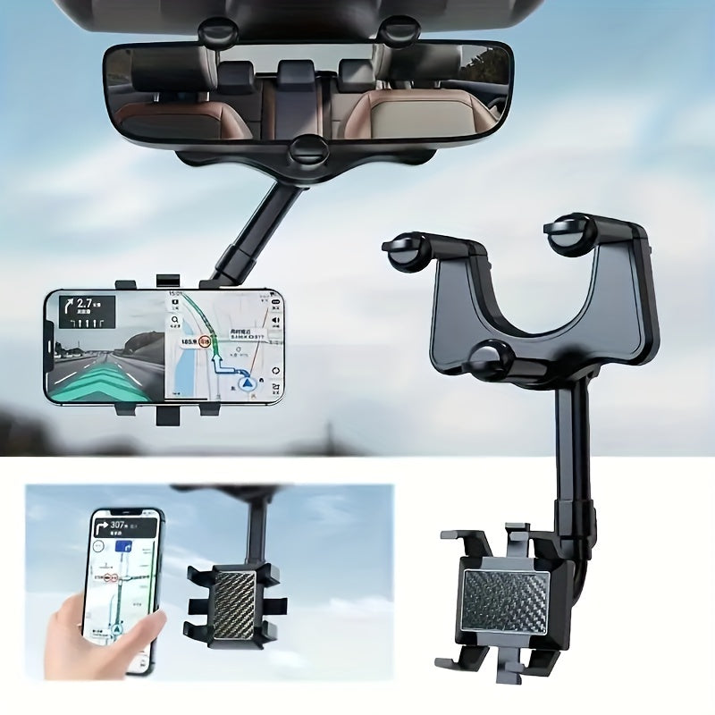 Car Rearview Mirror Travel Recorder & Phone Holder