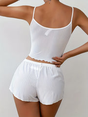 Cozy Pajama Set Cami Top & Shorts Sleepwear Women's Loungewear