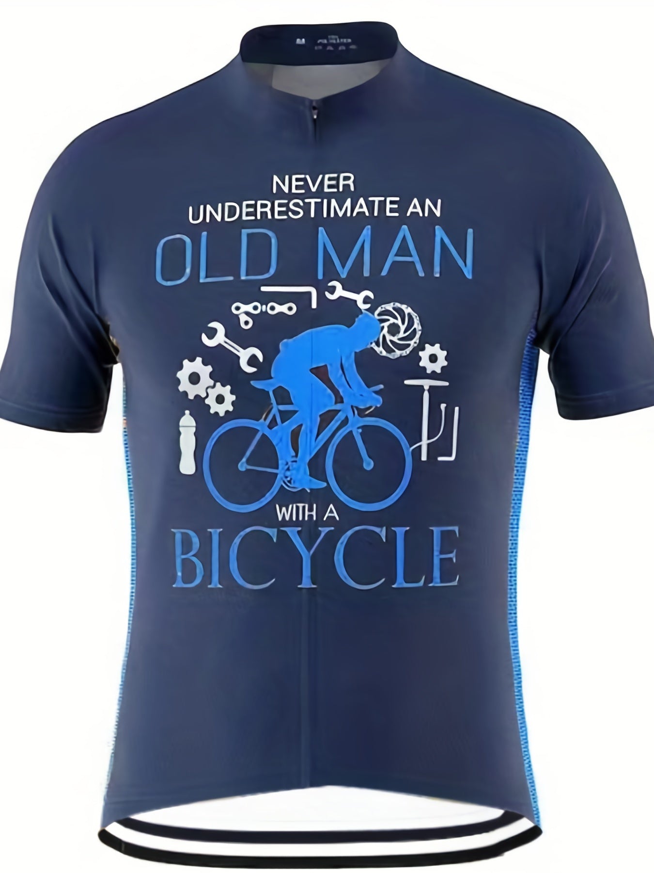 Men's Slogan Print Cycling Jersey Quick Dry Bicycle Suit