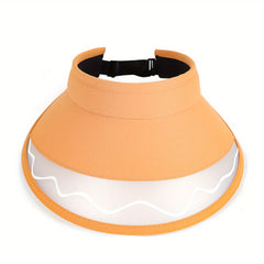 PVC Letter Print Visor Hat UV Protection Sun Hats