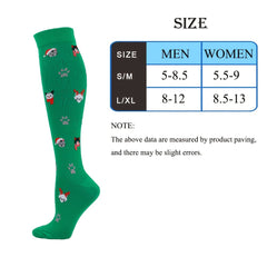 Christmas Pattern Stocking for Running and Yoga Leg Support Socks