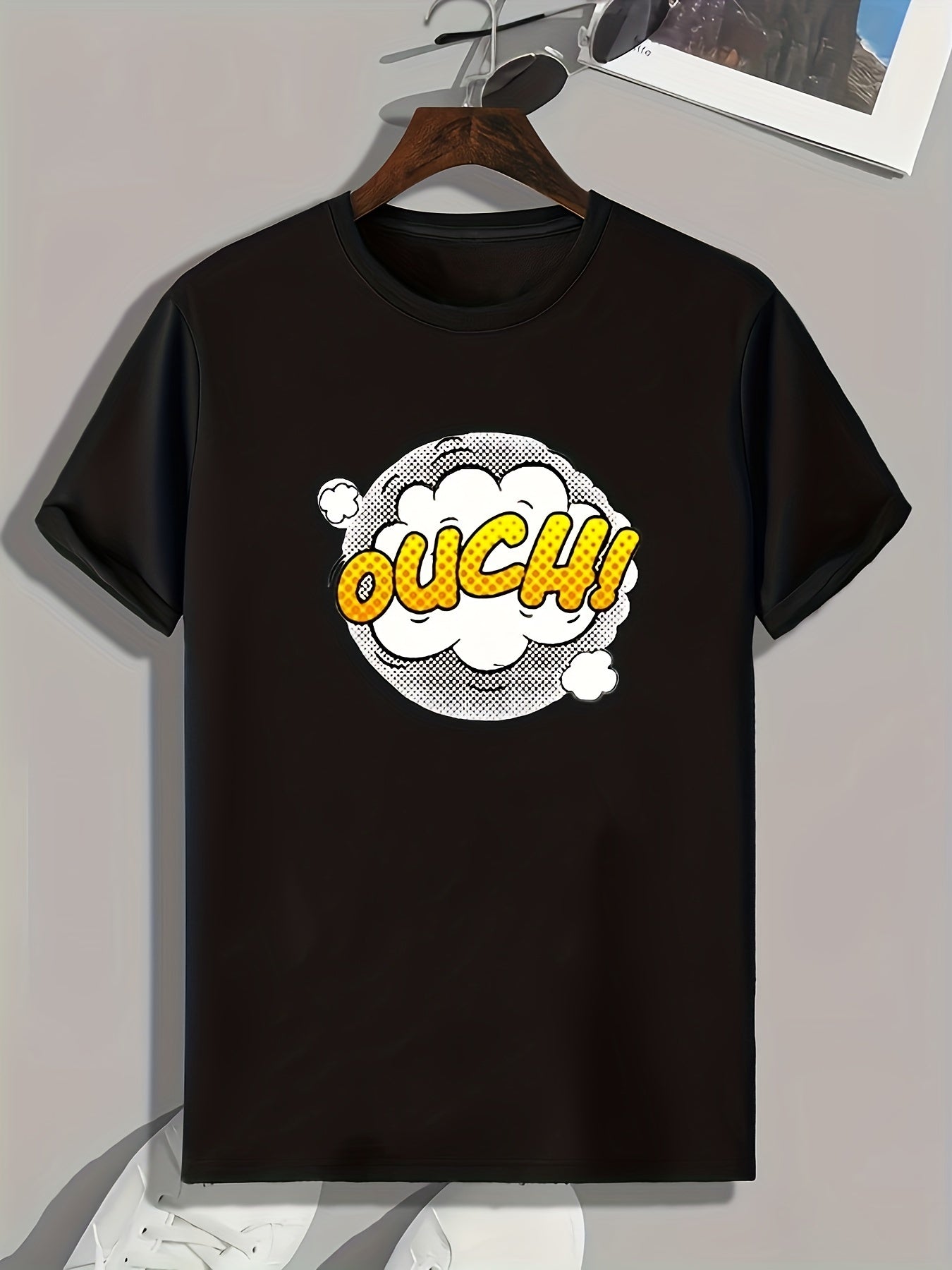 Men's OUCH Pattern Print Sports T-shirt
