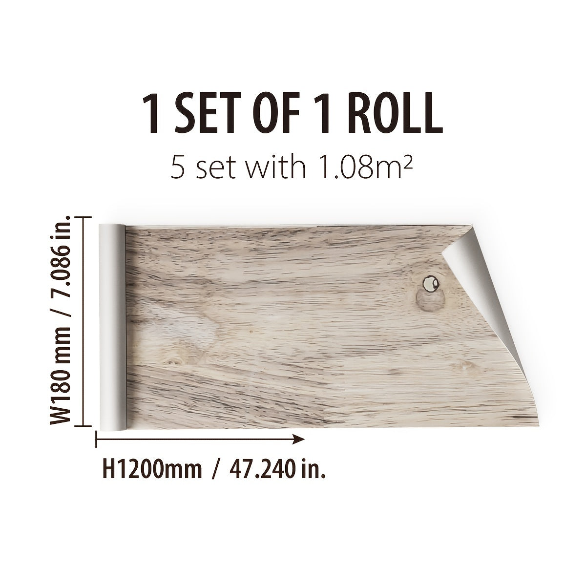 Classic Wood Grain Printed Floor Stickers - Waterproof & Wear resistant