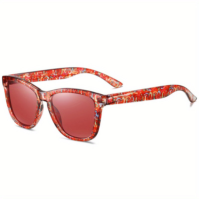 Men's Polarized Floral Cat Plaid Sunglasses UV400 Protection