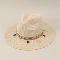 Summer Straw Hat Outdoor Sun Hat Casual Top Hat Travel Jazz Hat