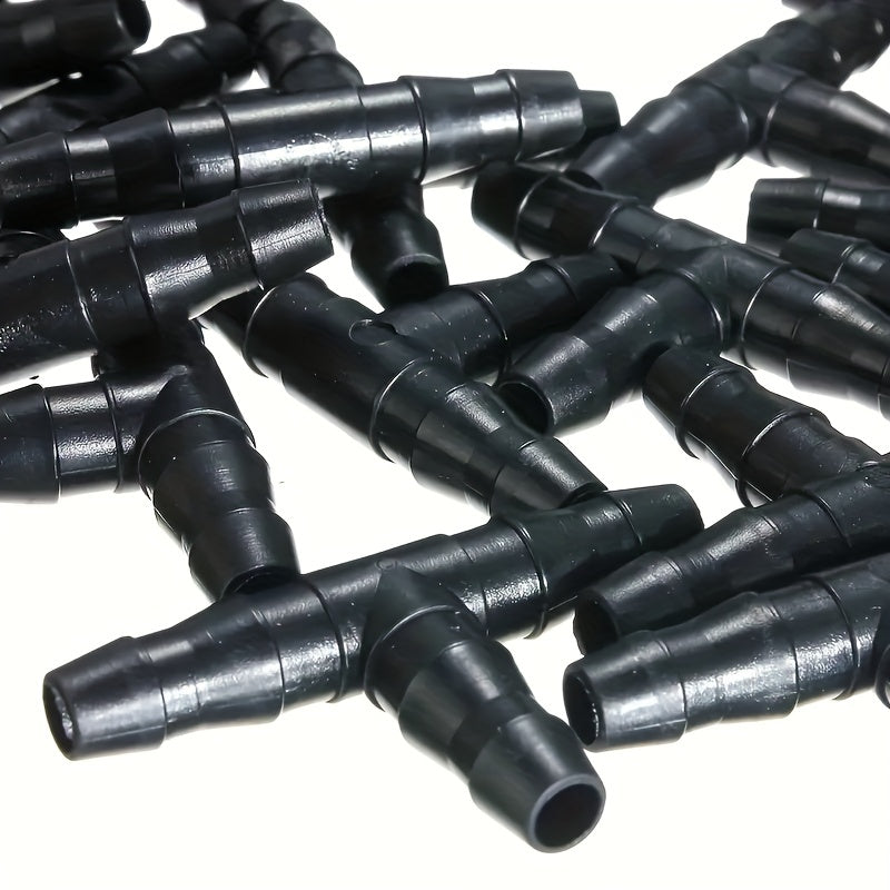 4pcs Barbed Tee Fittings for 4 7mm Water Tube Drip Irrigation