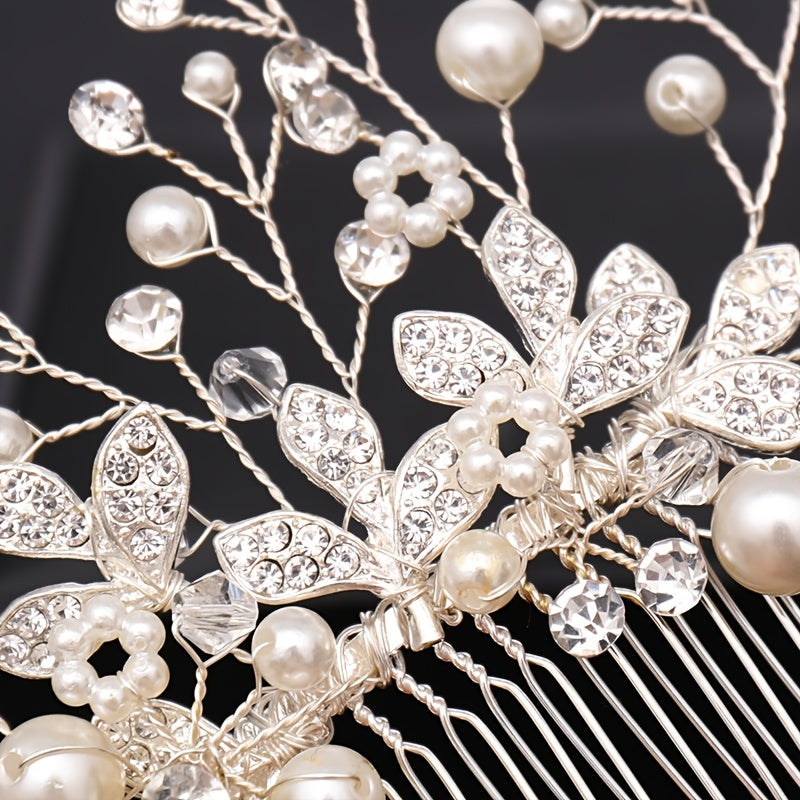 Rose Golden Hair Comb Wedding Hair Comb Bridal Hair Accessories