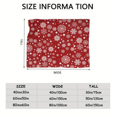 Christmas Snowflake Blanket Soft Warm Plush Sofa Bedroom Office Outdoor