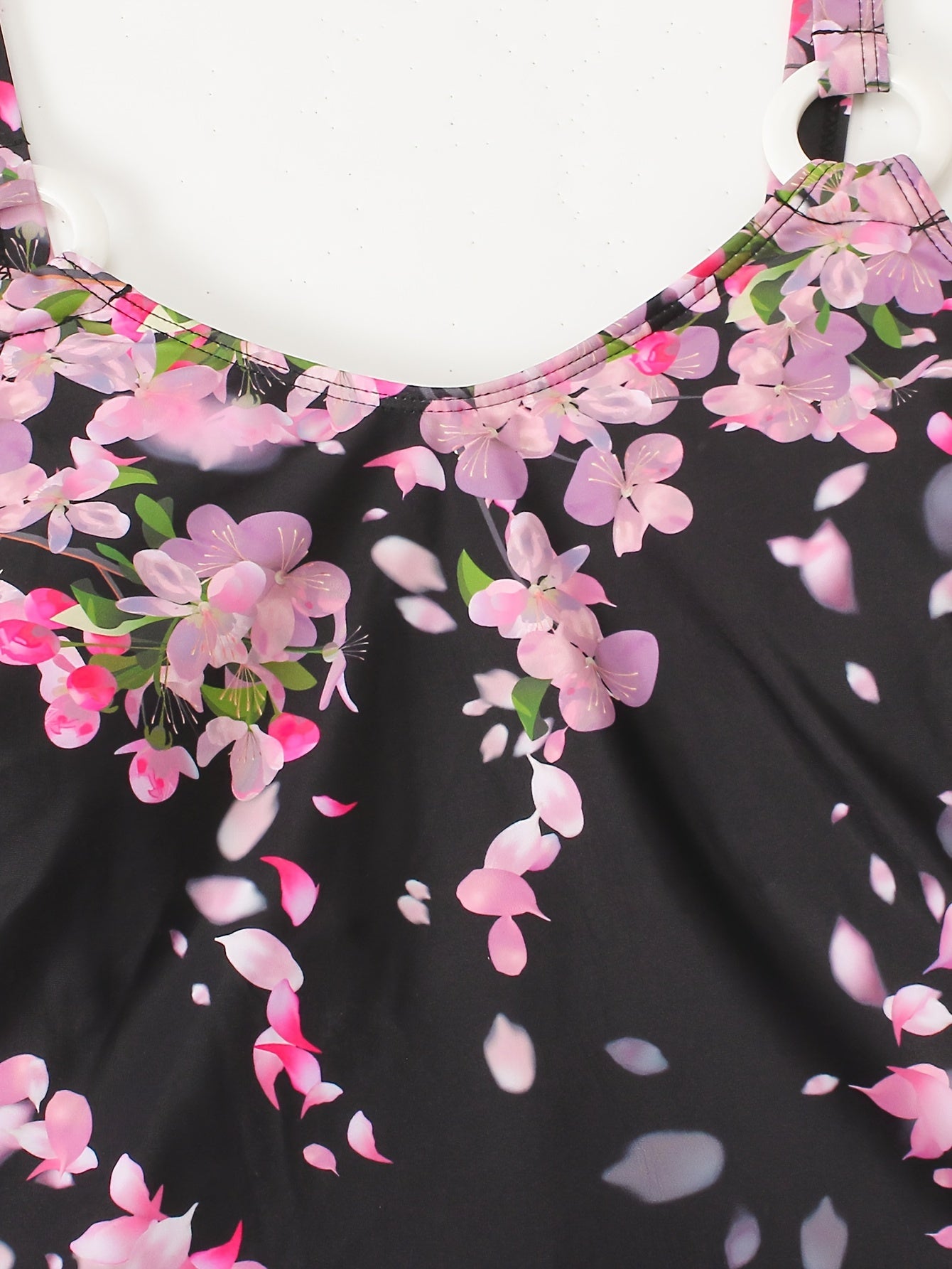 Floral Print Tankini Set Round Neck Cami Top & Panty Bathing Suit