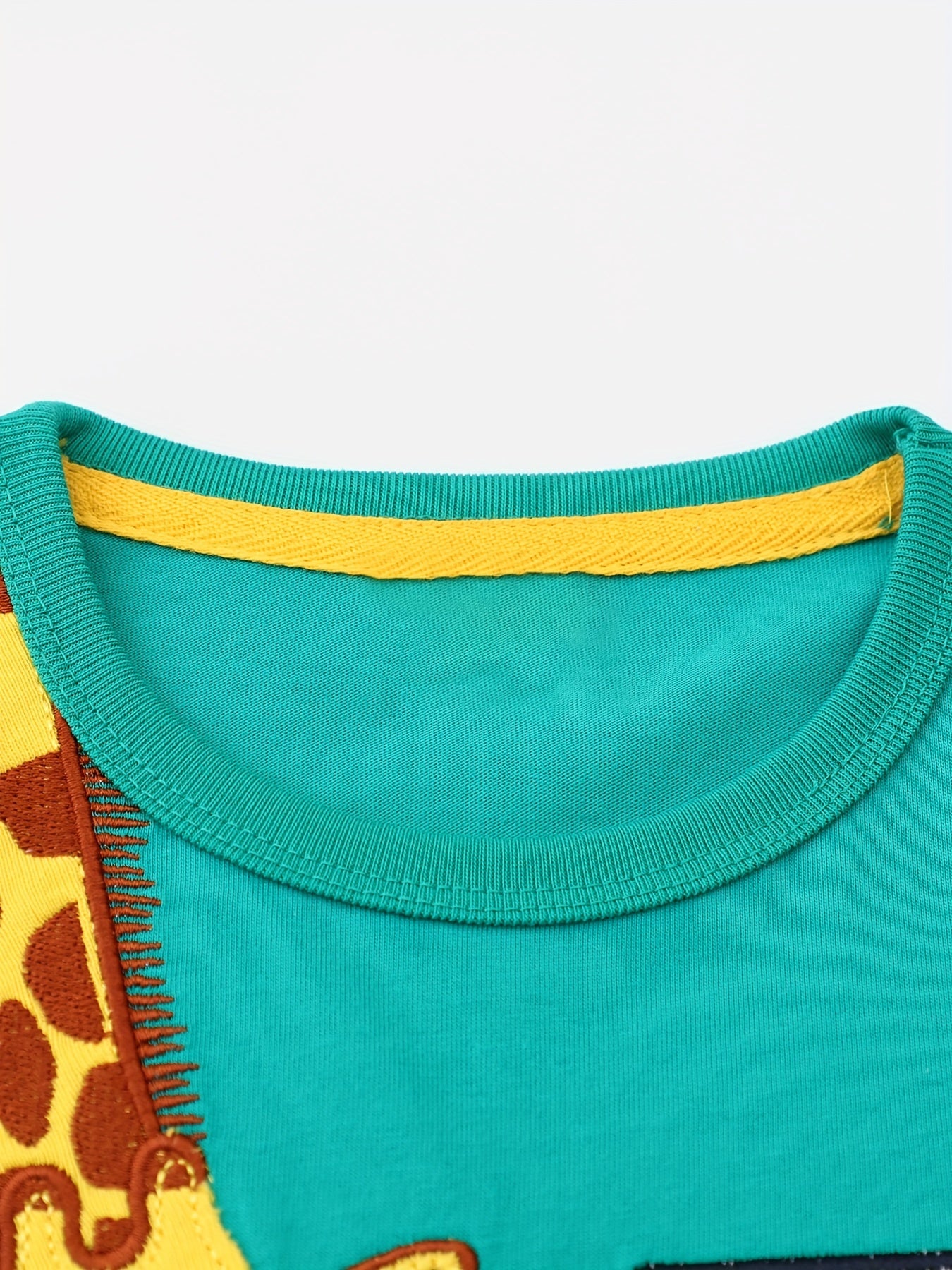 Baby Girls Striped Giraffe Embroidery Dress for Summer