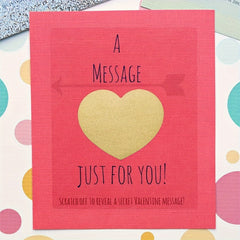 300pcs Heart Scratch Sticker Love Shape Label Birthday & Party Seal Sticker