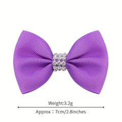 10pcs Baby Girls Bow Hair Clip Ribbon Hair Accessories Headwear