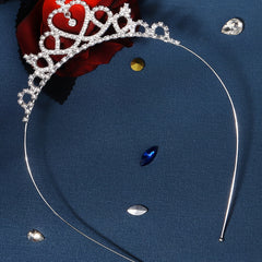 Heart Shaped Crown Headband Tiara for Flower Girl