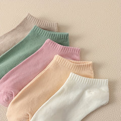 5 Pairs Ankle Socks Lightweight & Breathable Women's Stockings