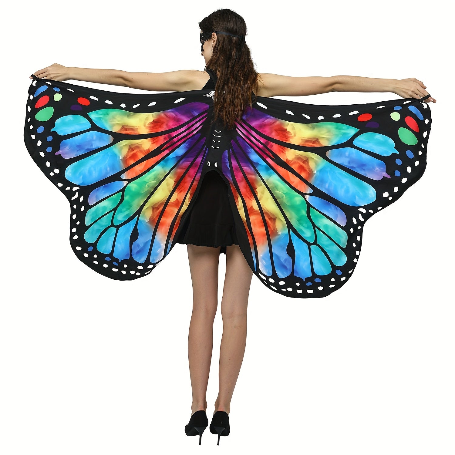 2pcs Butterfly Costumes for Womens Printing Fabric Butterfly Wings for Women