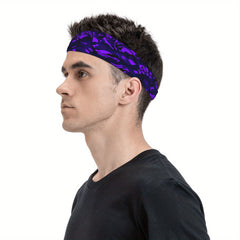 Purple Headband Non Slip Grip Soft Cushioned for Workouts Gym Everyday