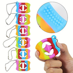 Silicone Finger Press Grip Ring Toy Halloween Christmas Gift