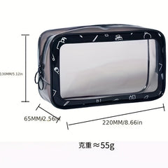 Cute Cartoon Travel Storage Bag with Clear Panel for Waterproof Packing