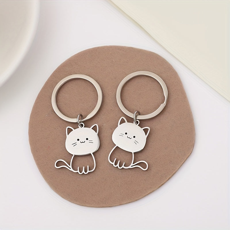 Cat Cartoon Keychain Couple Bag Key Pendant Gift
