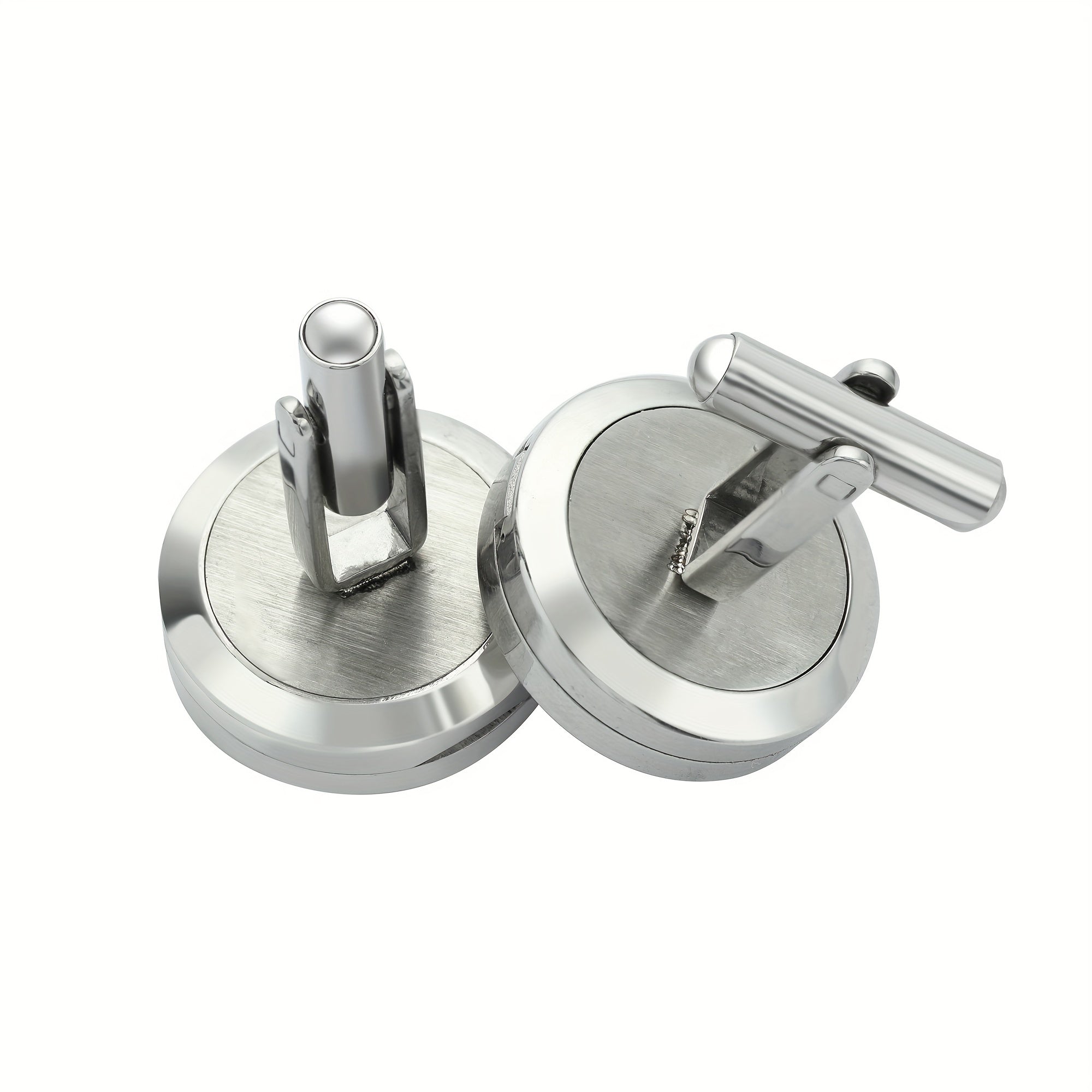 Stainless Steel DIY Round Glass Photo Box Cufflinks