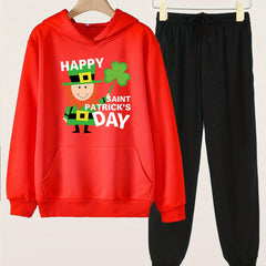 Girls Saint Patrick's Long Sleeve Hoodie & Jogger Set