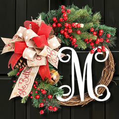 Christmas Wreath Letter Door Hanging Thanksgiving Decoration