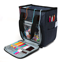 Large Capacity Knitting Bag Crochet Storage Tote Bag Yarn Storage Carrying Bag
