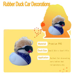 2 Pcs Duck With Hair DIY Toys For Home And Car Decor