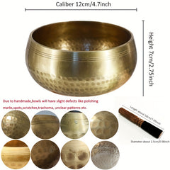 Buddha Sound Bowl Yoga Meditation Chanting Bowl Brass Chime Handicraft