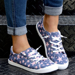 Star Pattern Flat Shoes Women's Shallow Mouth Casual Shoes
