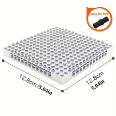 11pc Building Blocks Set with 10 Pins & Mosaic Pop Pixel Painting Base Plate