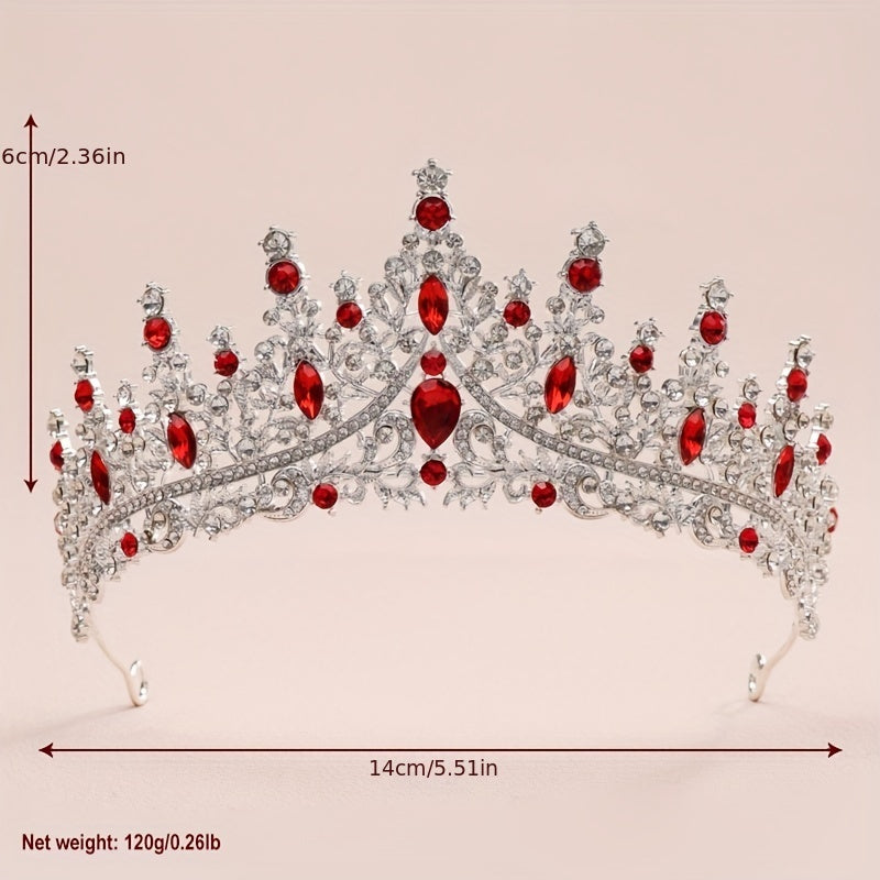 Baroque Style Crystal Crown Princess Headband Tiara Hair Accessories