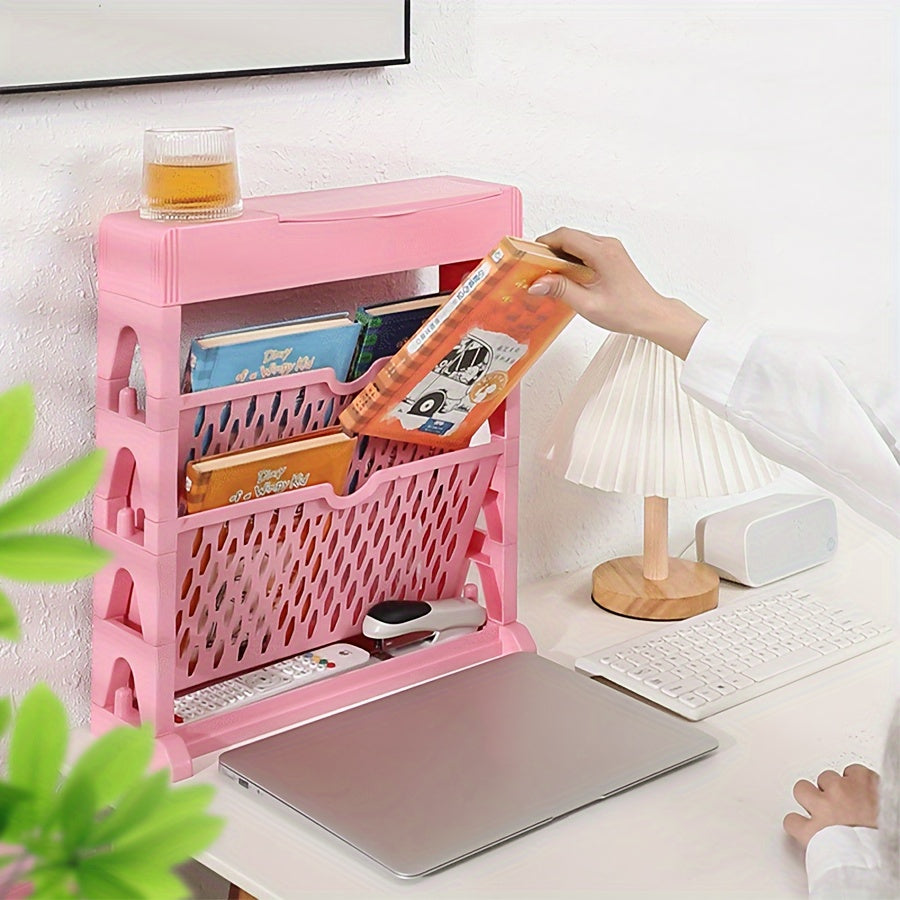 Desktop Storage Rack for Office Desk Stationery Organizer