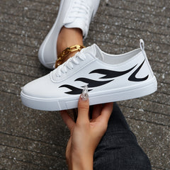 Women's Lightweight Lace-up Casual Flats Comfy Walking Shoes