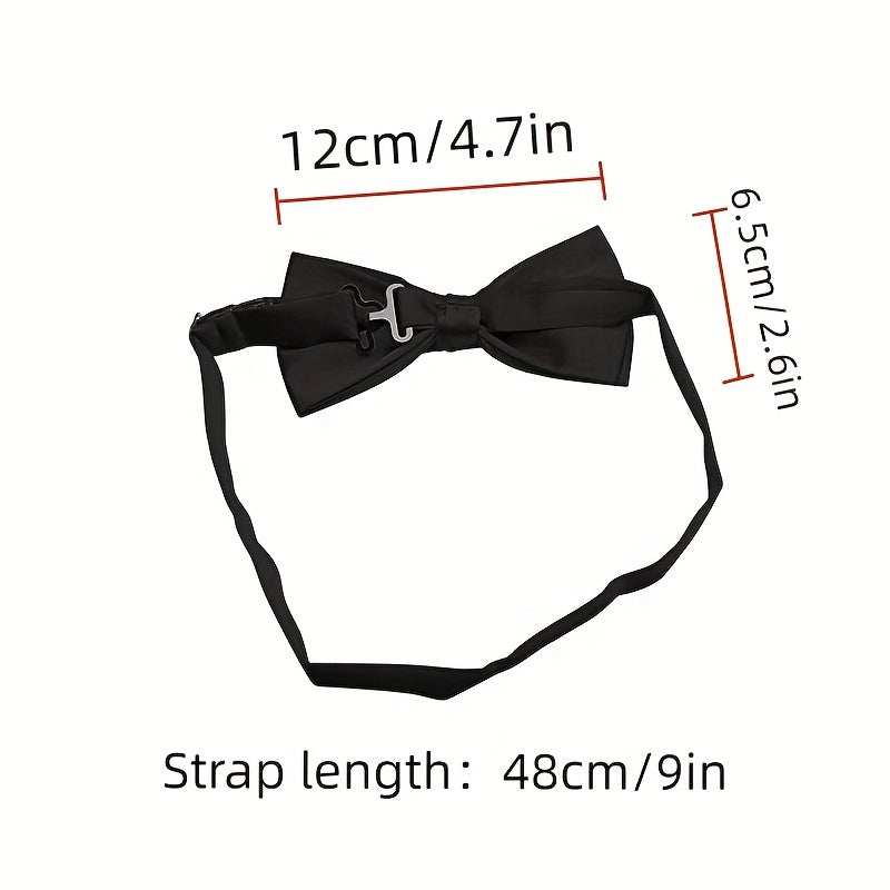 Adjustable Satin Tuxedo Bow Tie for Men