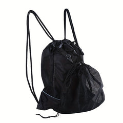 Drawstring Backpack for Outdoor Sports - Basketball and Football Bag